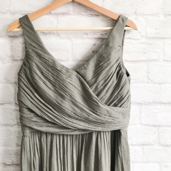 J. Crew Heidi Dress Silk Chiffon in Graphite - Picture 2 of 8